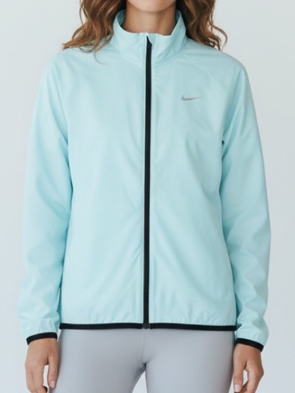 Nike Women's Mint Blue Full-Zip Bomber Jacket